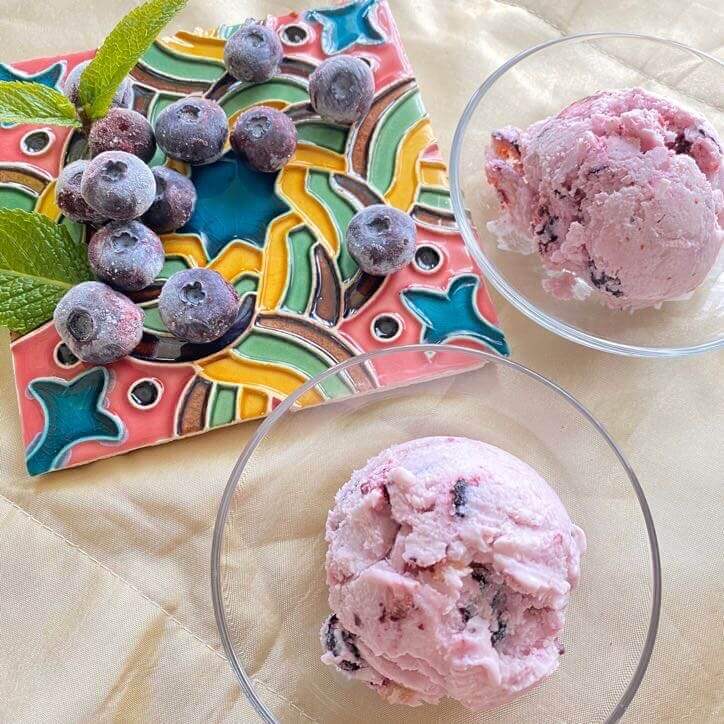 ブルーベリーアイスクリームのレシピ ブルーベリー農園 森の畑